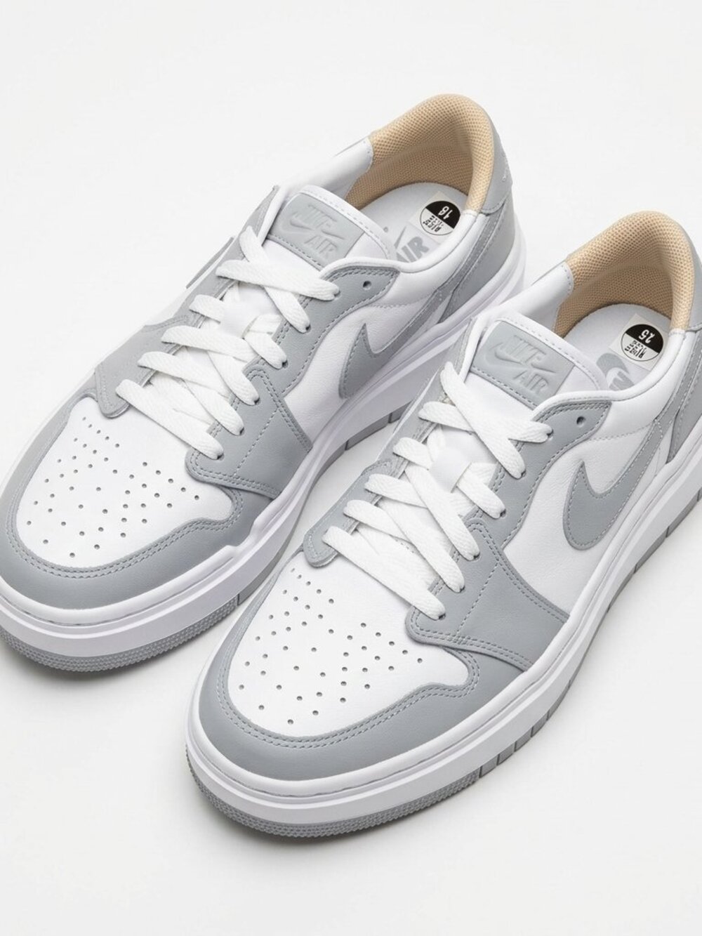 Nike Air Jordan 1 Elevate Low Wolf Grey Platform Sneakers SZ 10.5 Women